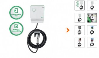 Schneider EVlink 30 Amp Generation 2.5 240-Volt Level 2 charging station for plug-in electric cars